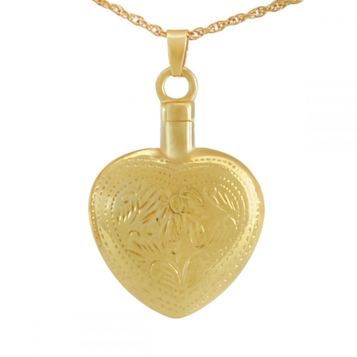 Floral Solid Gold Keepsake Necklace