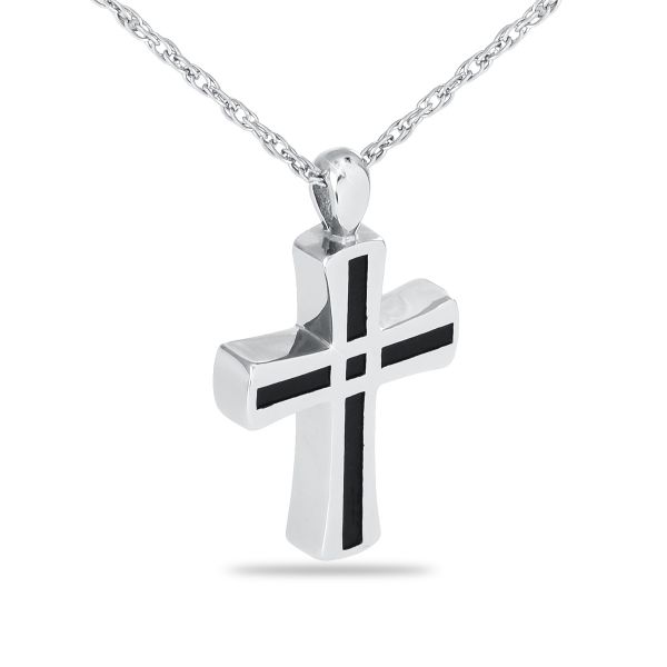 Men's Cross Chain Link Steel Keepsake