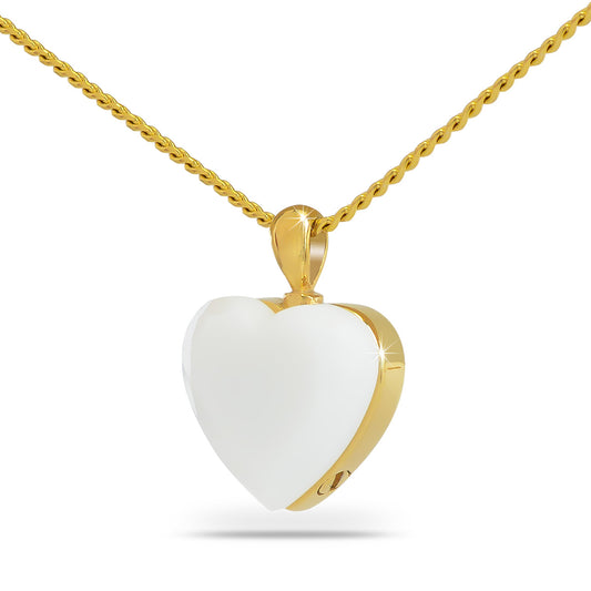 Mother of Pearl Simple Gold Steel Keepsake