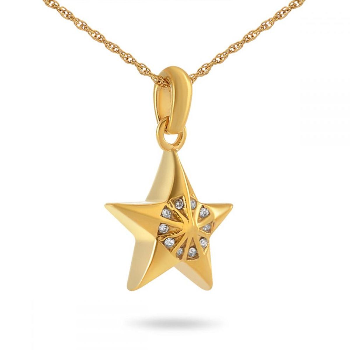 Star Bright Solid Gold Pendant