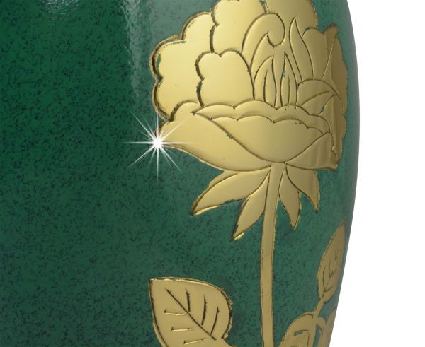 Green Golden Rose Urn
