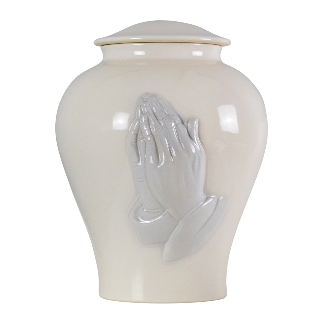 Praying Hands Ceramic Urn